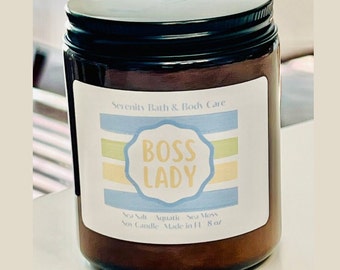 Boss Lady Soy Candle - Empowering Scented Candle for Entrepreneurs, Perfect Gift for Her, Inspirational Gift for Women Leaders, Boss Gifts