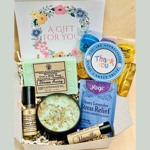 Caja de regalo de agradecimiento, Caja de regalo para empleados, Regalos para compañeros de trabajo, Regalos de cumpleaños, Regalo de felicitaciones, Regalo pensando en ti, Regalo para ella, Caja de regalo de spa