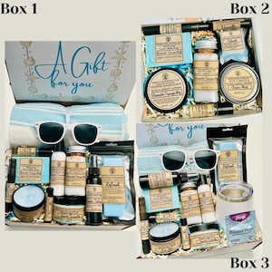 Seaside Tranquility Strandtuch Sommer Geschenkbox, Spa Geschenkset für Strandliebhaber, Ideales Brautjungfer & Flitterwochen Geschenk, Geburtstagsgeschenk für Sie