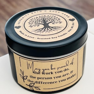 Bulk Christmas Employee Appreciation Gifts, Inspirational Candle 8oz, Set of 10, Holiday Thank you Gift, Corporate Gift, Team & Staff Gifts