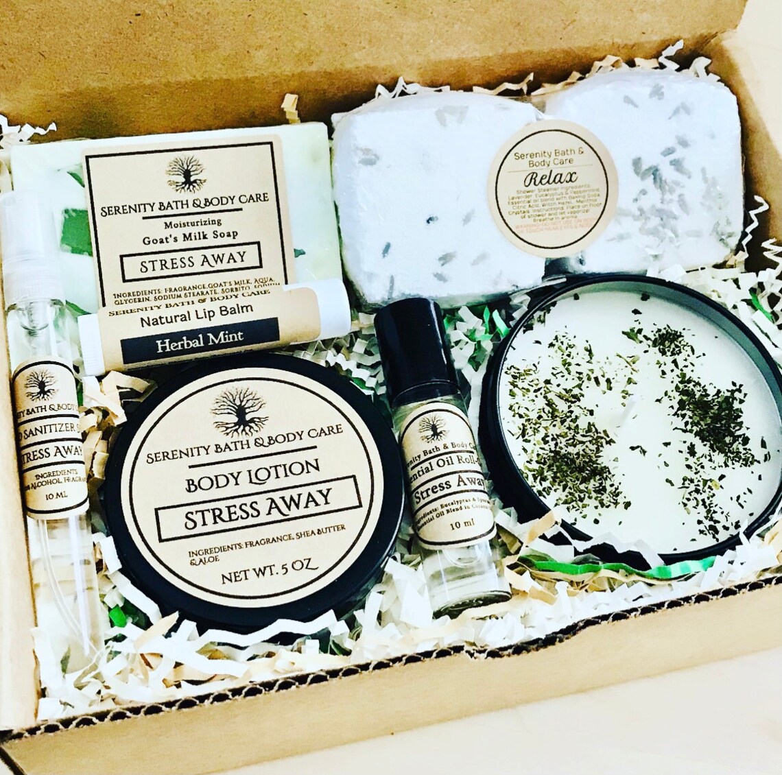 Stress Relief Aromatherapy Gift Box Relaxation Spa Gift Set Etsy