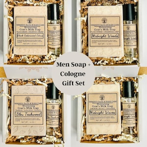 Men’s Soap and Cologne Gift Set, Father&#39;s Day Gift, Birthday Gift, Christmas Gift, Employee Gift, Thank You Gift for Him, Small Gift for Him