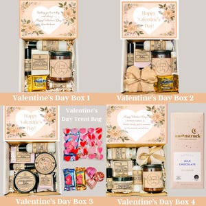 Valentine’s Day self care gift box for her with candle soap and bath salts