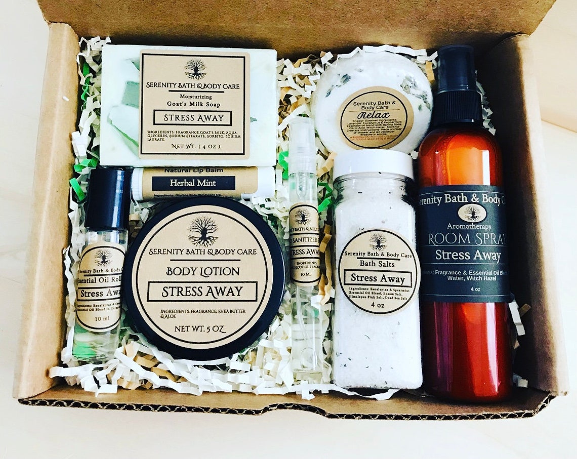 Stress Relief Aromatherapy Gift Box Relaxation Spa Gift Set Etsy