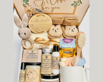 New Mom Gift Set, Hygge Gifts Deluxe Blanket Box, Cozy New Mom Gift, Thoughtful New Mom Gift, Spa Gift Basket, New Mom Self Care Package