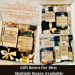 Men Spa Gift Set, Luxurious Self Care Kit for Him, Father&#39;s Day & Groomsmen Gift, Perfect Birthday and Husband Gift, Christmas Gift for Men