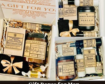 Men Spa Gift Set, Luxurious Self Care Kit for Him, Father&#39;s Day & Groomsmen Gift, Perfect Birthday and Husband Gift, Christmas Gift for Men