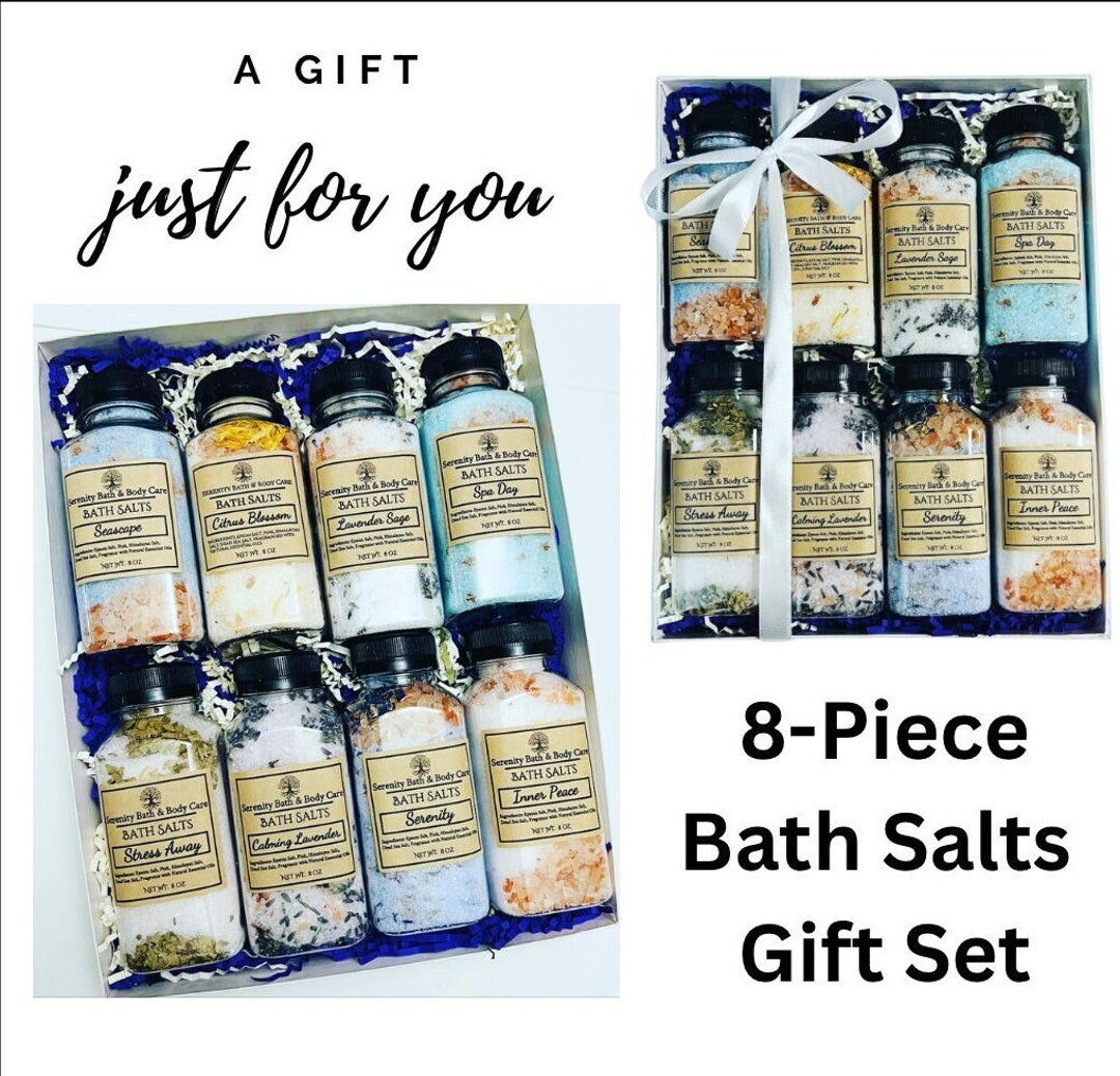 Luxurious Bath Salt Gift Box Perfect Gift for Her, Natural Spa Set for