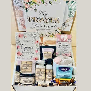 Pacote de Cuidado Devocional Cristão, Caixa de Presente Cristã para Mulheres, Presente de Natal, Presente de Aniversário para Ela, Cartões com Versículos Bíblicos, Diário de Oração