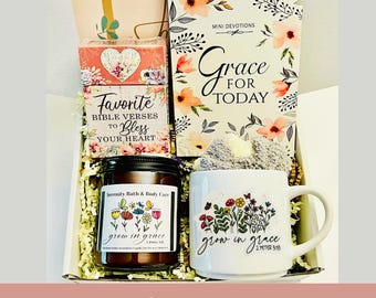 Christmas Spa Gift Box for Her, Christian Devotional Gift Box for Her, Birthday Gift, Thinking of you Gift for Her, Encouragement Gift