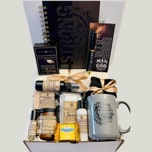 Vatertagsgeschenkbox, christliches Geschenk, Mann Gottes Geschenk, Geschenkbox für Männer, Weihnachtsgeschenk, Geburtstagsgeschenk für Männer, Geschenk für ihn, Inspirational Box