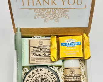 Mini Thank You Spa Gift Box, Employee Appreciation Gifts, Administrative Professionals Day, Coworker Gifts, Corporate Gifts, Team Gift