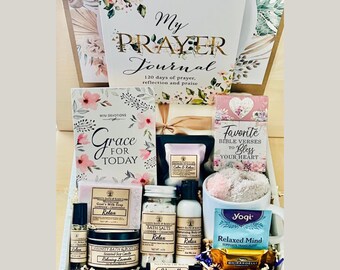 Luxe christelijke devotionele inspirerende geschenkdoos, zelfzorgpakket voor vrouwen, aan je denken, verjaardagscadeaus, kerstcadeau voor haar