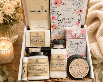 Christian Gifts for Women, Devotional Spa Gift Box, Birthday Gift for Her, Thinking of You Gift, Christmas Gift, Sympathy & Encouragement