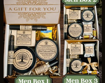 Men Spa Gift Set, Luxurious Self Care Kit for Him, Father's Day & Coworker Gift, Perfect Birthday and Husband Gift, Christmas Gift for Men