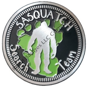 Sasquatch Search Team - 2D Metal Alloy Enamel Filled Badge