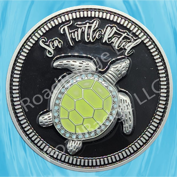 Sea Turtle Badge - 3D Metal Alloy Enamel Filled Badge