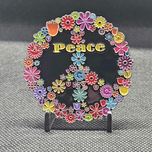 PEACE - 2D Metal Alloy Enamel Filled Badge