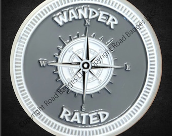 Wander Rated - 2D Metal Alloy Enamel Filled Badge