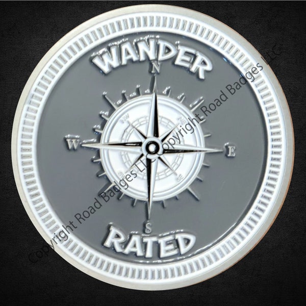 Wander Rated - 2D Metal Alloy Enamel Filled Badge