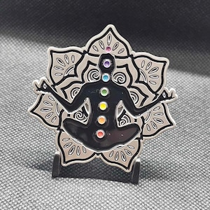Chakra - Yoga- Meditation - 2D Metal Alloy Enamel Filled Badge
