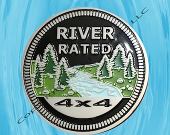 River Rated - 2D Metal Alloy Enamel Filled Badge