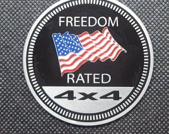 Freedom Rated American Flag - 2D Metal Alloy Enamel Filled Badge