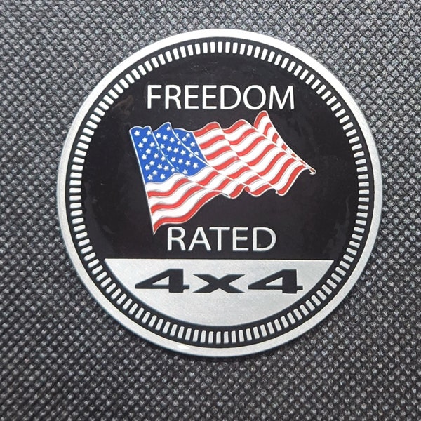 Freedom Rated American Flag - 2D Metal Alloy Enamel Filled Badge