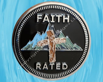 Faith Rated - 2D Metal Alloy Enamel Filled Badge