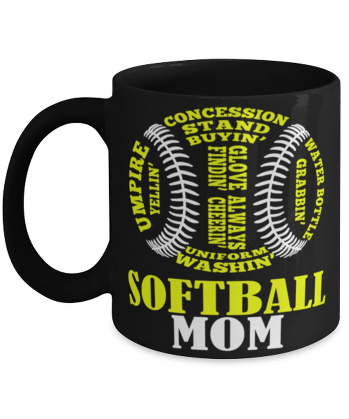 Softball Mom Coffee Mug Softball Expressions Mug Mothers Etsy