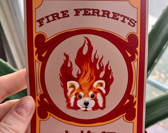 Mini Print: Fire Ferret Team Poster