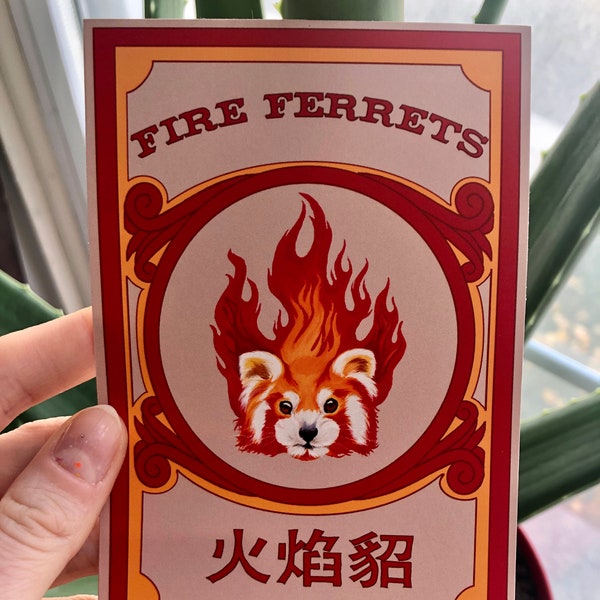 Mini Print: Fire Ferret Team Poster