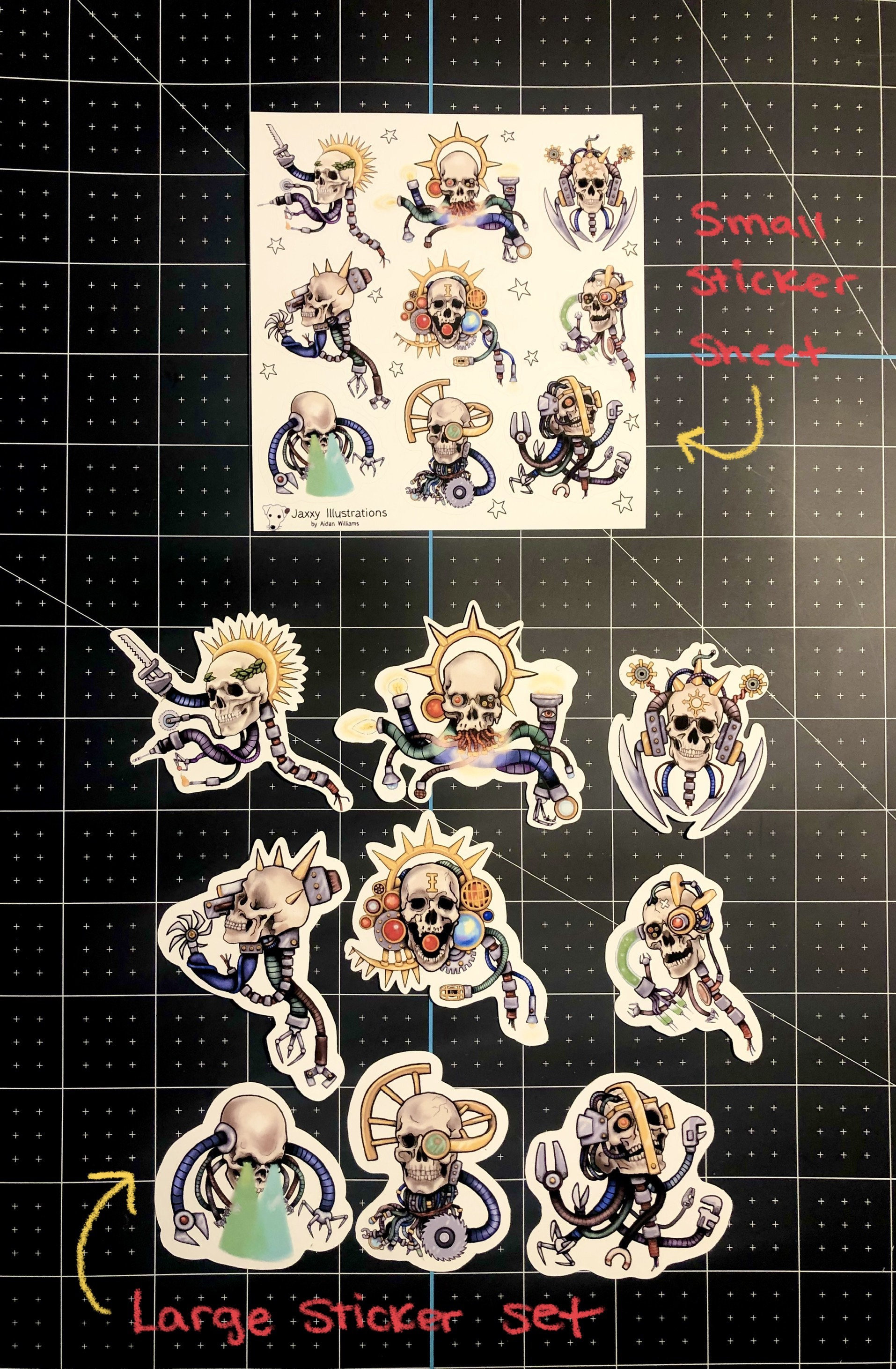 40k Servo Skull Sticker Sheet/Set Etsy