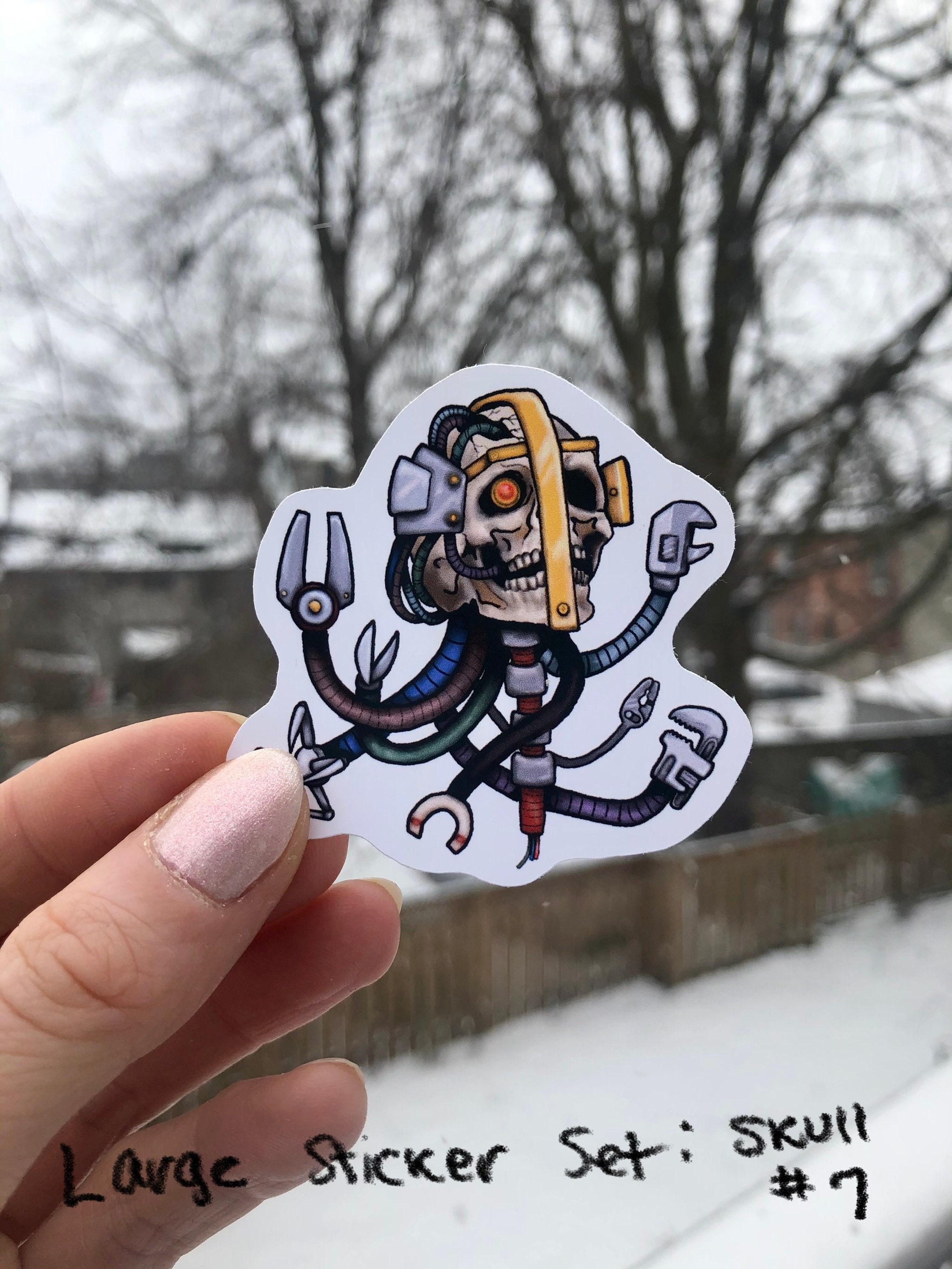 Servo Skull Sticker Sheet/set Etsy