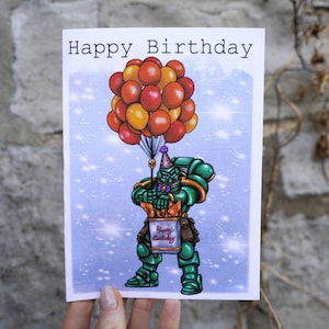 Carte d'anniversaire Space Marine