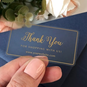 Kundenspezifisches Text-Goldfolien-klares Etikett, Danke-Aufkleber, Luxus-Business-Verpackung oder Hochzeitsgeschenk-Tasche, Roségold, Silber, holografischer Regenbogen