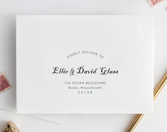 Vintage Style Envelope Addressing Add On • Guest & Return Address Printing Service