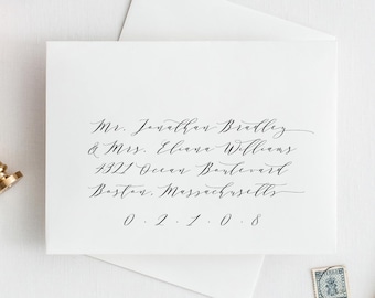 Calligraphy Wedding Envelope Address Printing Add On • Return & Guest Addressing Print Service