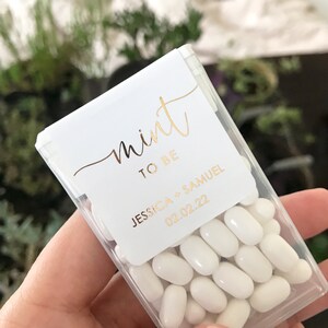 Luxury Gold Foil Mint to Be Wedding Favor Stickers • Custom Labels ...
