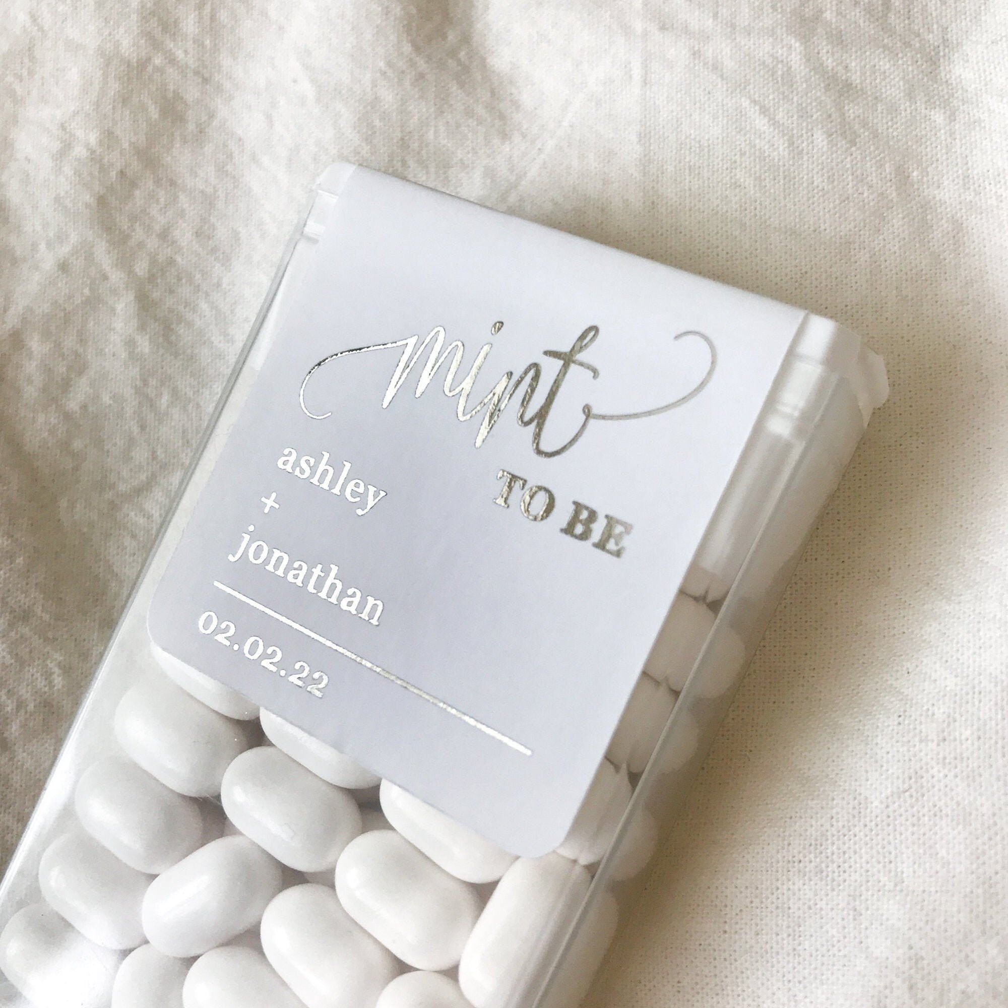 Custom Mint to Be Wedding Stickers • Personalized Gold Foil Favor ...