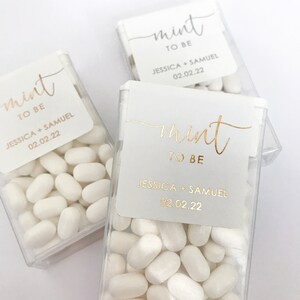 Luxury Gold Foil Mint to Be Wedding Favor Stickers • Custom Labels ...