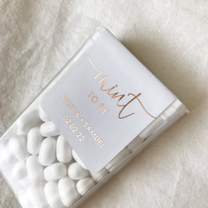 Luxury Gold Foil Mint to Be Wedding Favor Stickers • Custom Labels ...