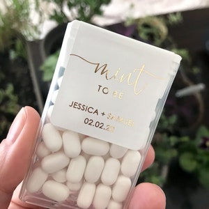 Luxury Gold Foil Mint to Be Wedding Favor Stickers • Custom Labels ...