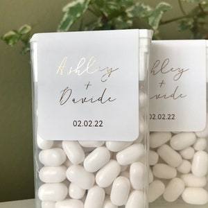 Shiny Gold Foiled Mint to Be Wedding Favor Sticker. Custom Candy Gift ...