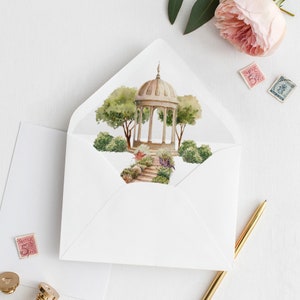 Custom Wedding Venue Envelope Liner. Romantic Invitation Envelope With Wedding Venue or Landscape Picture. Personalized Envelope Liner imagem 8
