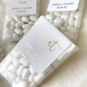 Luxury Gold Foil Mint to Be Wedding Favor Stickers • Custom Labels ...
