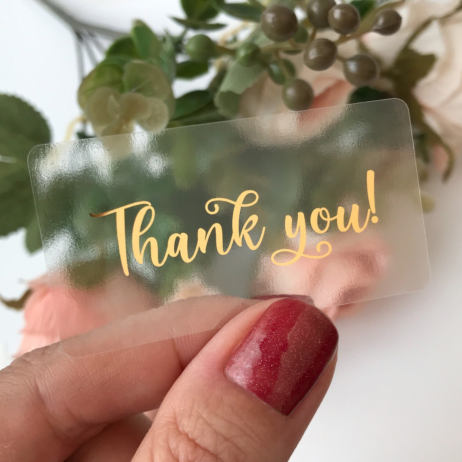 Custom Gold Foil Thank You Stickers, Personalized Packaging Labels for ...