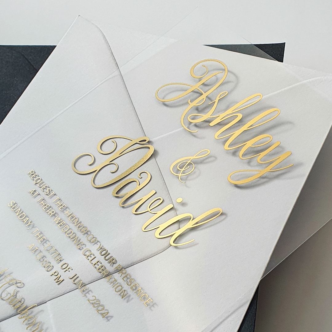 Fashmade Lot De 50 Invitations Et Enveloppes De Mariage - Pochoirs D