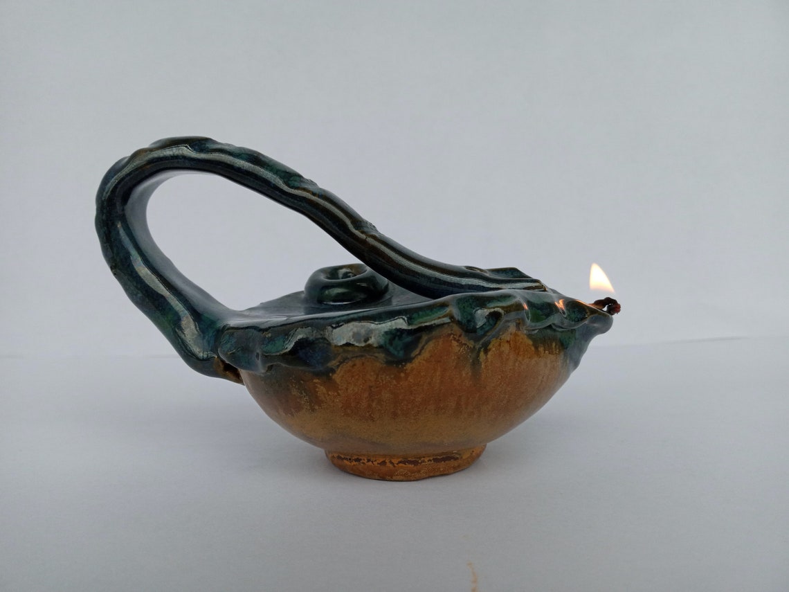 Ceramic Oil Lamp Ancient Oil Lamp Handmade ceramic Oil Etsy