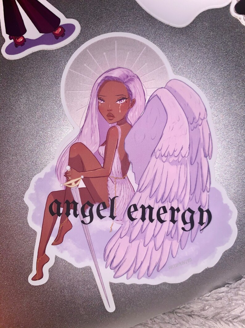 Cute Aesthetic Angel Energy Sticker | Etsy